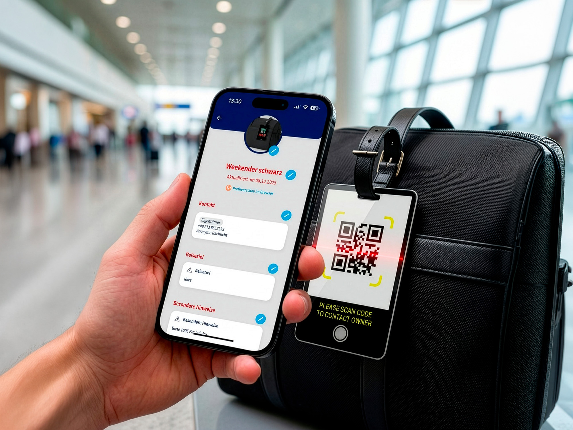 Wjuu digitaler Kofferanhänger 5er-Set